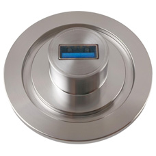 KF40 Flange with USB3.0 Feedthroughs Female to Female Welding Version